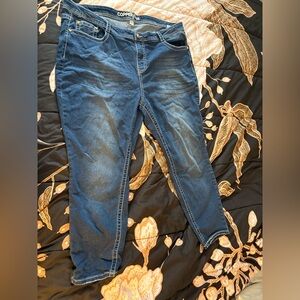 Copper flash skinny leg jeans